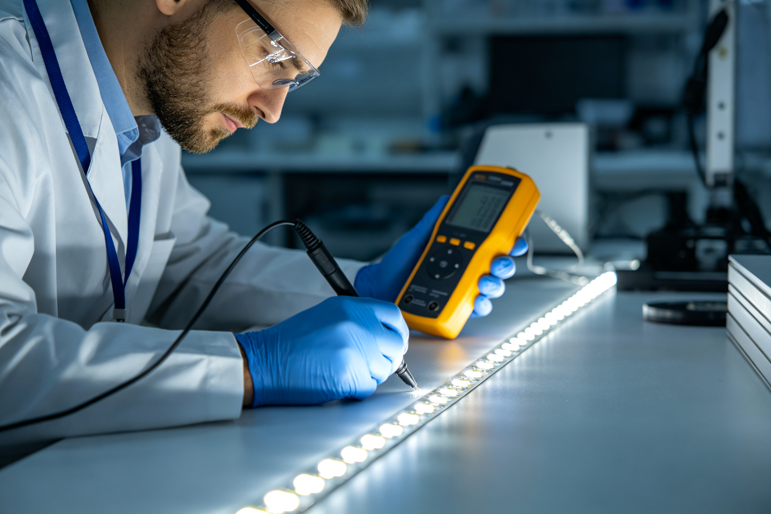 LED strip light quality inspection and testing