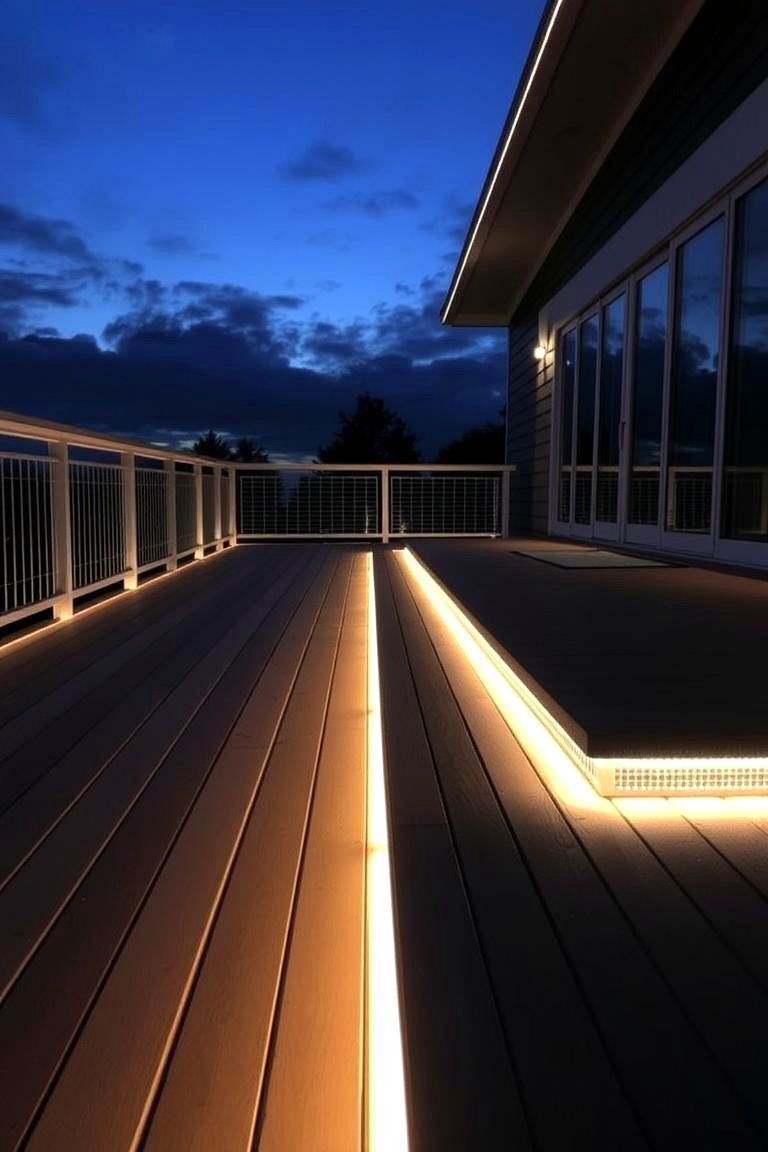 Mount the strip inside aluminum channels with diffusers for protection and a clean finish.