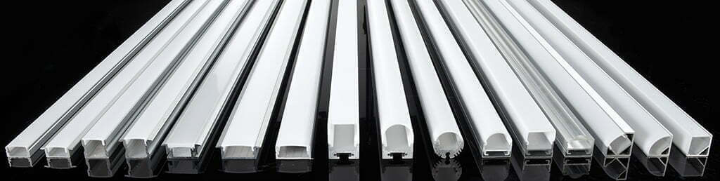 LED strip width matching corner channel