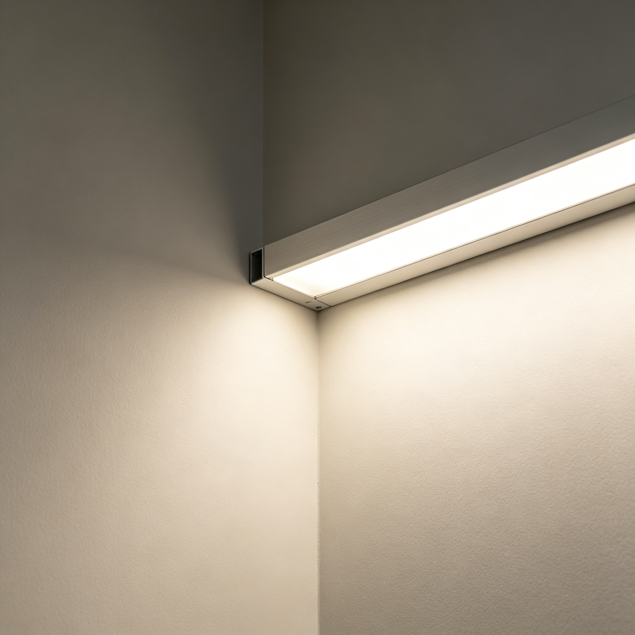 45 degree corner LED channel washing two walls