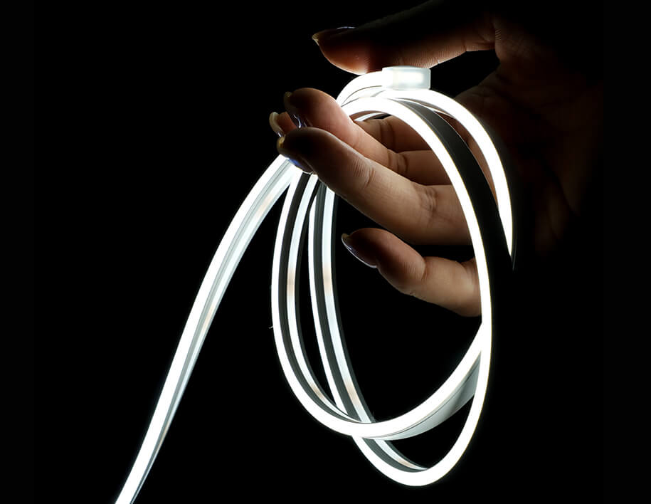 LED neon flex emitting a continuous glow