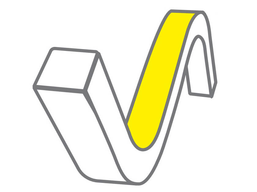 Vertical bending neon flex shape