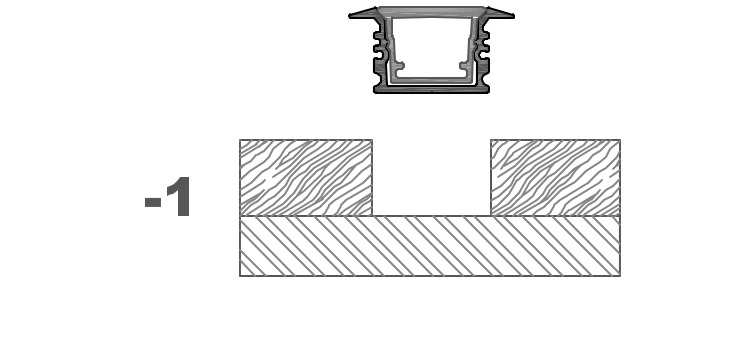 Step 1 - Position the waterproof LED profile over the prepared groove