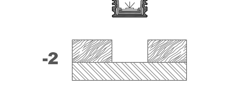 Step 2 - Press the profile down into the groove