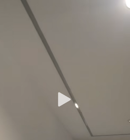 On-site video still: one section of LED strip keeps glowing and fades slowly after switch off