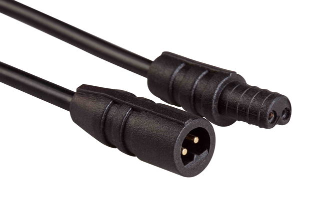 2-pin screw-terminal power connector with gold pins